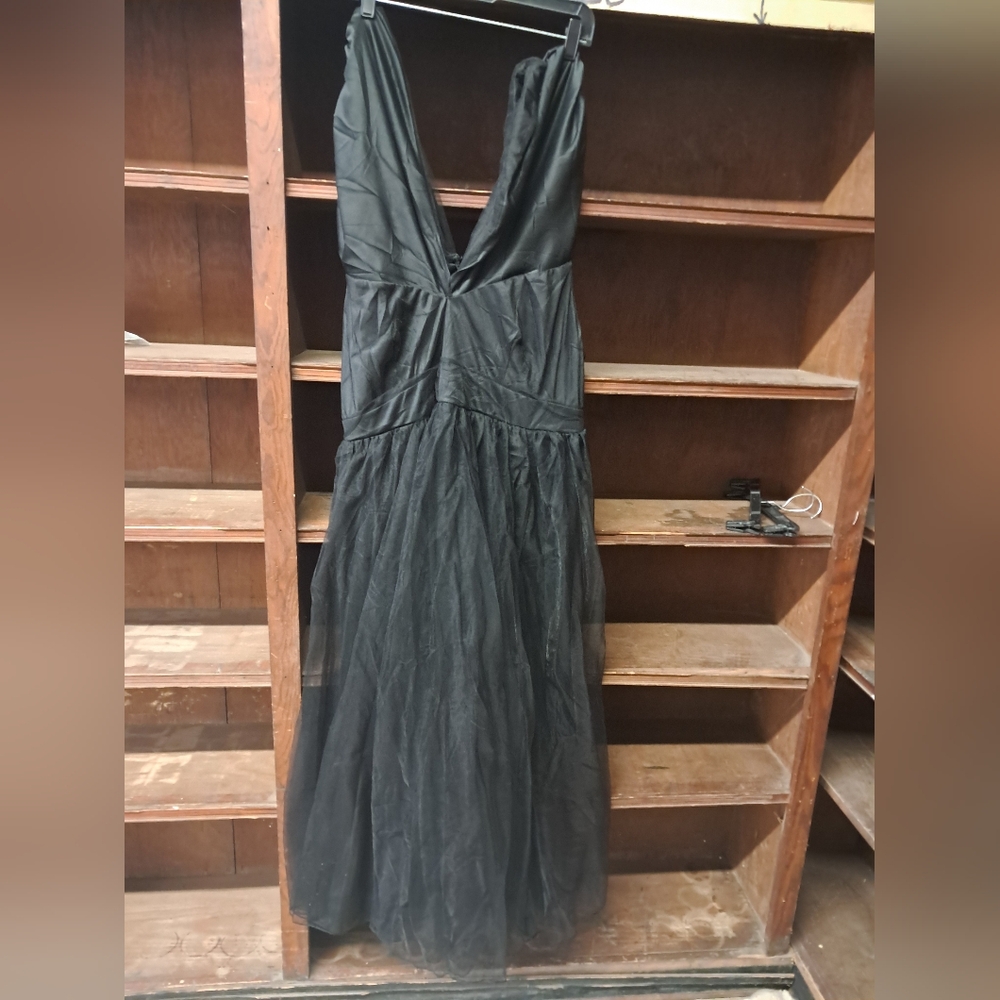 Plus Size Elegant Black Evening Dress